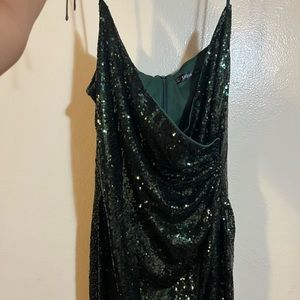 green sparkle dress from shein